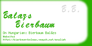 balazs bierbaum business card